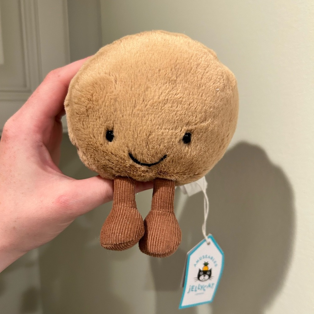 Jellycat Tan Macaroon with Embroidered Detail